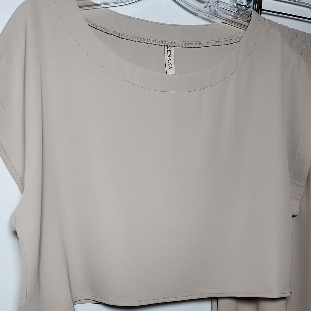 Zenana 2 Piece Crop Top and Tie-Waist Maxi Skirt Set Ash Mocha - Picture 2 of 8